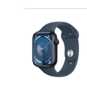 Used Apple Watch Series 9 GPS, 45mm Midnight Aluminum Case with Storm Blue Sport